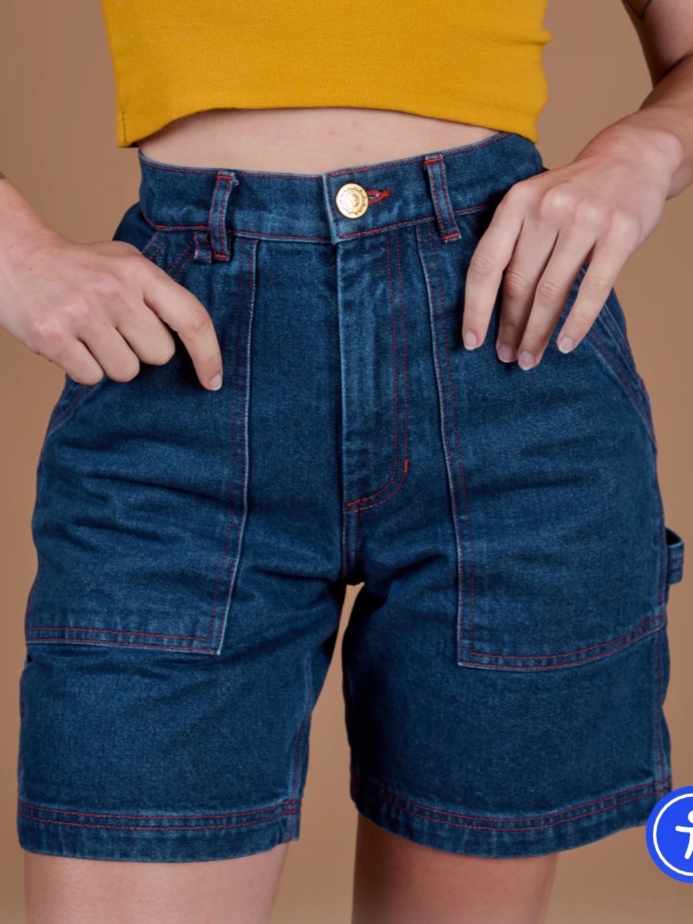 Big Bud Press Carpenter Jeans Blue with Red Stitching